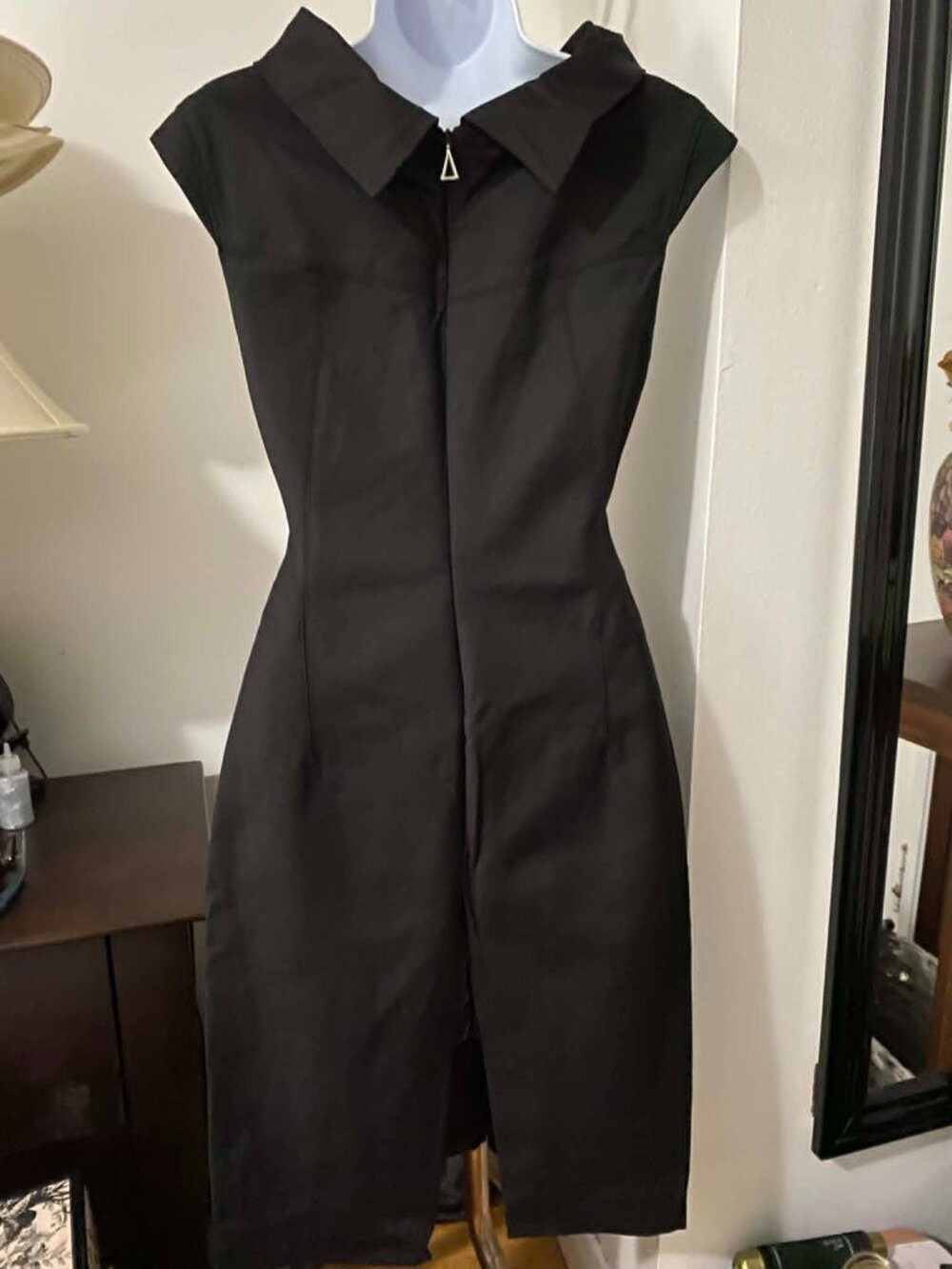 Zara Woman Black Sleeveless Slit Dress